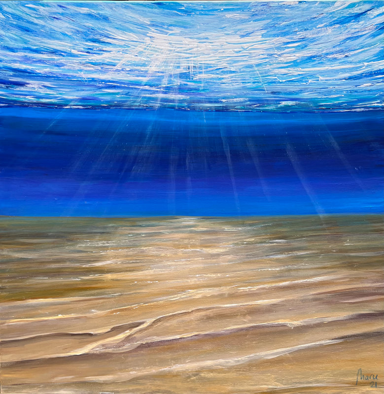 Under Water
Acrylic on canvas 
100x100cm