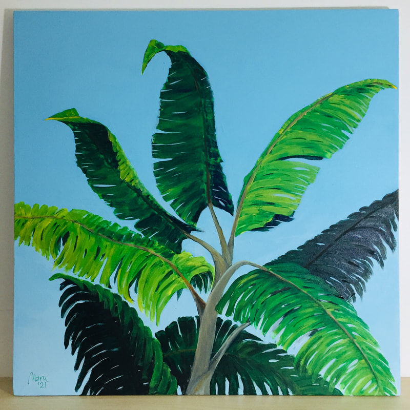 Banana Tree - acrylic on canvas - 85x85cm