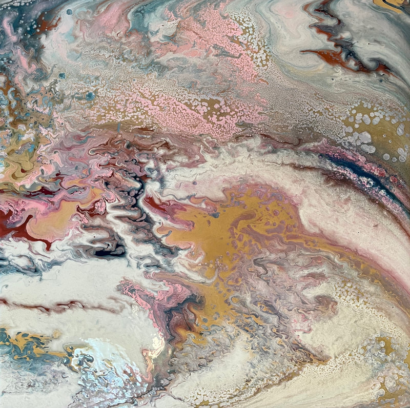 "Pink Marble I"  - acrylic on canvas - 80x80cm