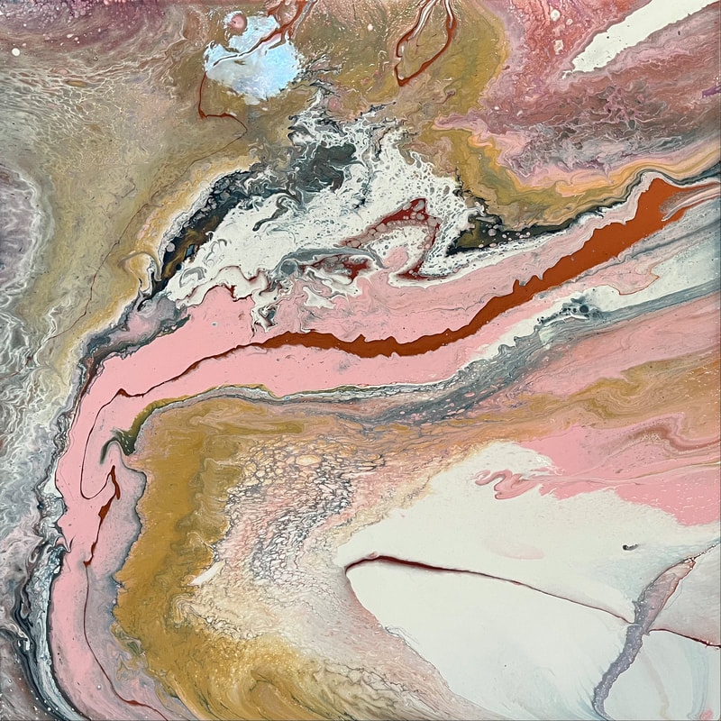 "Pink Marble II"  - acrylic on canvas - 80x80cm