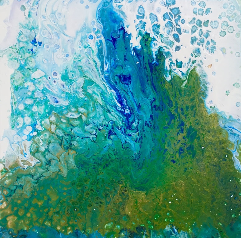 "Blue Wave"  - acrylic on canvas - 80x80cm