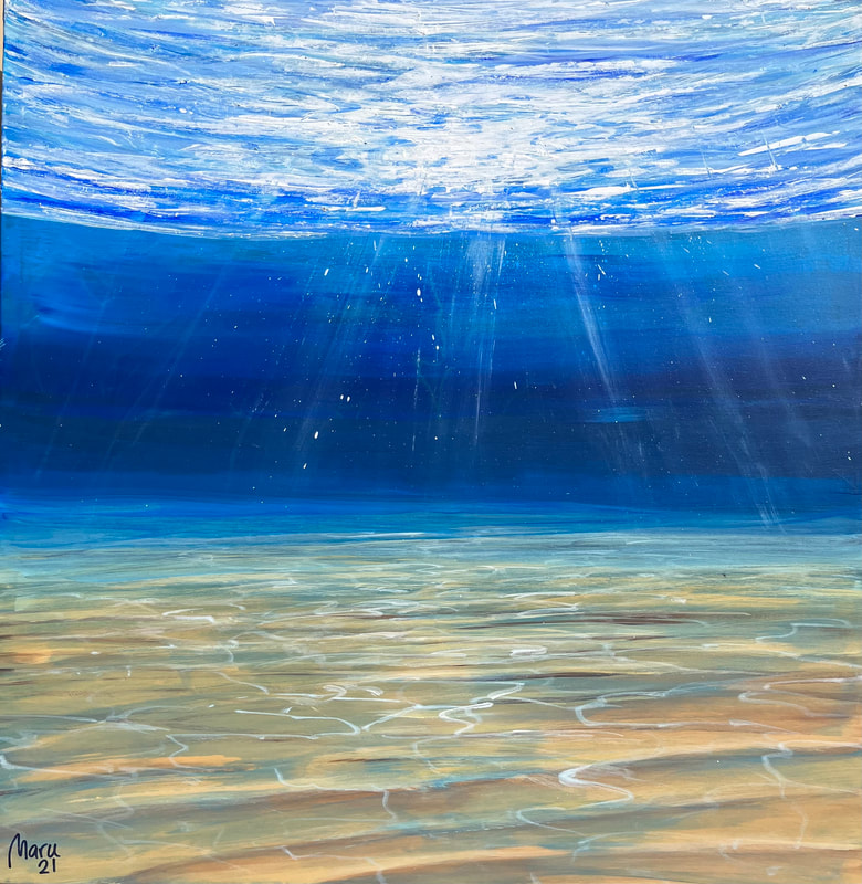 Underwater I - acrylic on canvas - 90x90cm